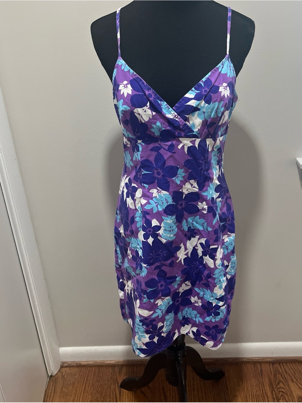 Vintage 90s Y2K charlotte rouse Spaghetti Strap Sun Dress Floral Large